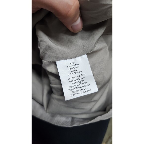 Hawker Rye Men's Tan Large Linen Blend Coaches Jacket NWT - Picture 4 of 9